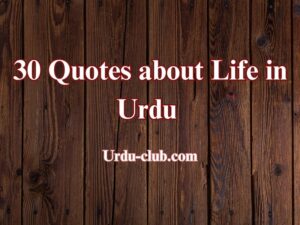 30 Quotes about Life in Urdu 