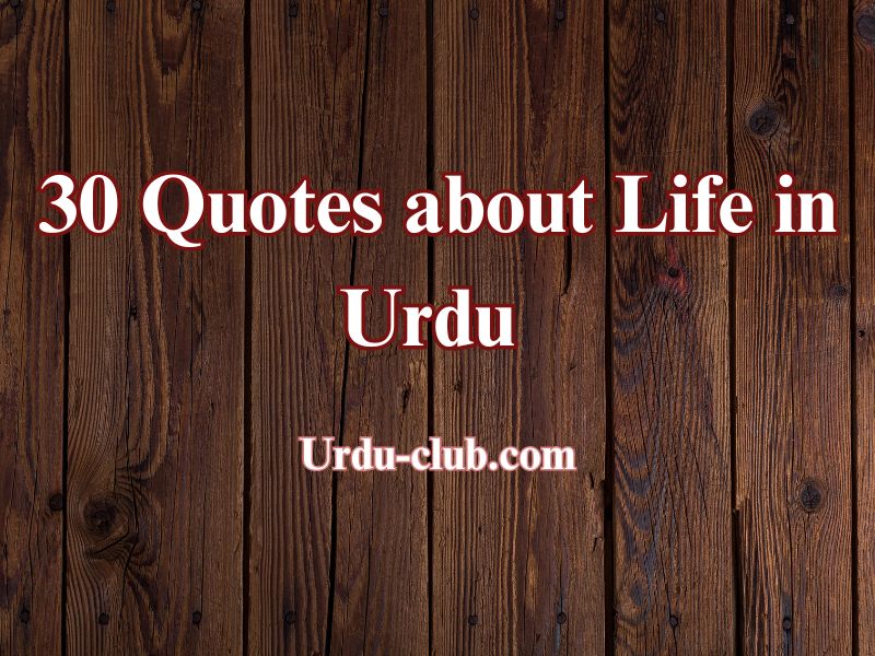 30 Quotes about Life in Urdu